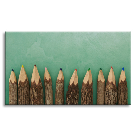 Canvas Print Colored Crayons 90x60