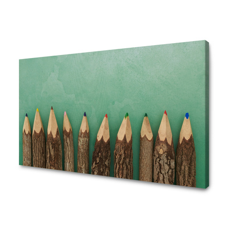 Canvas Print Colored Crayons 90x60