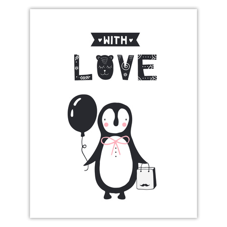 Birthday Poster With love_2 40X50 cm + gray stone frame