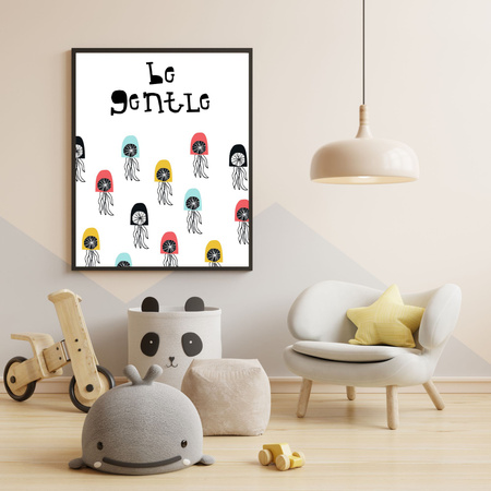 Children's poster Le gentle 40X50 cm + gold frame