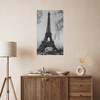 Canvas Print Black and White Eiffel Tower France Retro 80x120 cm