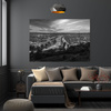 Canvas Print Architecture Rouen Black and White 120X60 cm