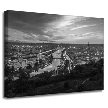 Canvas Print Architecture Rouen Black and White 40X30 cm