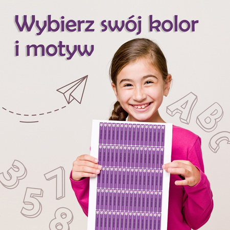 Personalized Waterproof Name Stickers for Kindergarten and School 55x8 mm