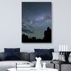 Canvas Print Nature Space Mountains Dark Night 80x120