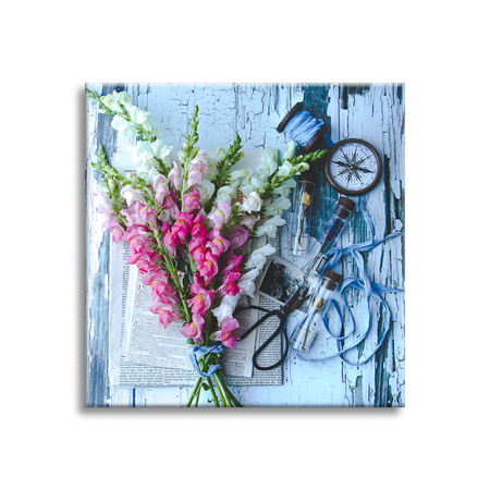 Canvas Print Botany Snapdragons Bouquet 40x40 cm