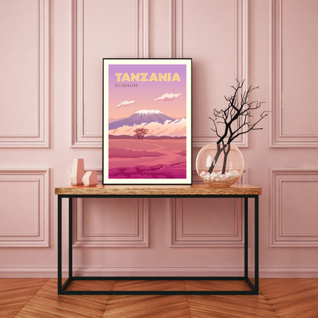 Poster Country of Tanzania 40X50 cm + gold frame