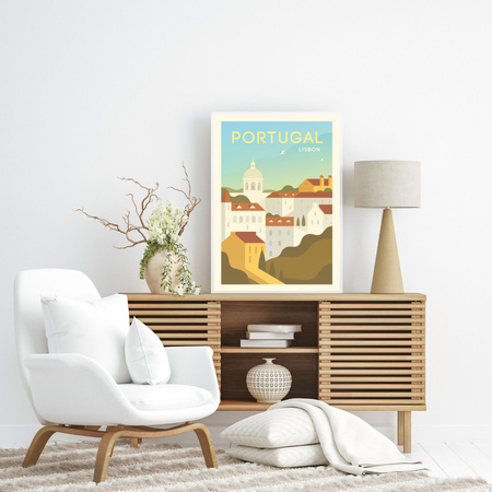 Poster Country of Portugal 40X50 cm + gold frame