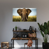 Canvas Print Elephant in Tall Grass Africa 100x80 cm