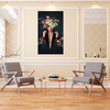 Canvas Print Flowers Woman Beauty Nature 80x120 cm