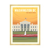 Poster of the City of Washington 40X50 cm + gold frame