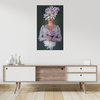 Canvas Print Woman in White Dress Nature 80x120 cm