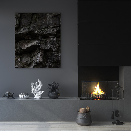 Canvas Print Nature Black Rocks 30x40 cm