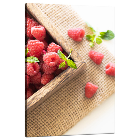 Canvas Print Freshness of Summer Raspberries Fruit Spring 80x120
