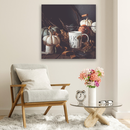 Canvas Print Pumpkins Retro Vintage Autumn 90x90