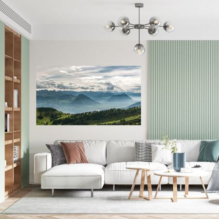 Canvas Print Mountains Clouds Nature Forests Nature 100x80 cm