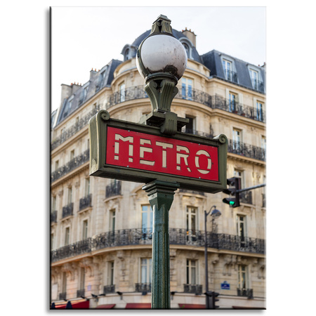Canvas Print Architecture Paris Metro 50x70 cm