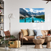 Canvas Print Nature Mountains Forest Blue Water 100x80 cm