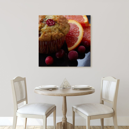 Canvas Print Kitchen Cake with Fruits 40x40 cm