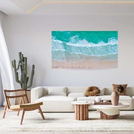 Canvas Print Sea Waves Water Beach 100x80 cm