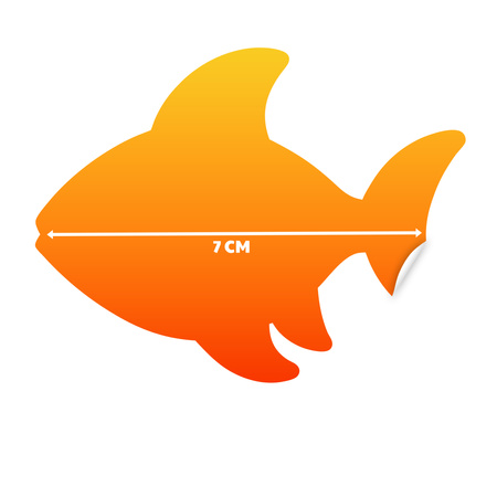 LOGO STICKERS Shape Outline with Print Waterproof Text Photo 70x70 mm