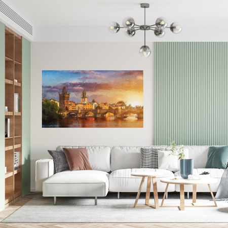 Canvas Painting Oil City Style Art Architecture 100x80 cm