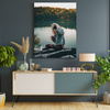 Canvas Print People Woman with Camera 30x40 cm