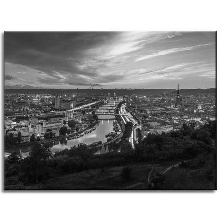 Canvas Print Architecture Rouen Black and White 40X30 cm