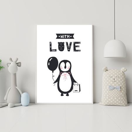 Birthday Poster With love_2 50X70 cm + silver frame
