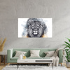 Canvas Print Abstract Black Terrible Lion 100x80 cm