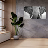 Canvas Print Gray Elephant Face Animal 100x80 cm