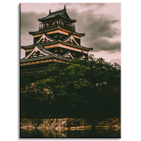 Canvas Print Architecture Hiroshima Castle 30x40 cm