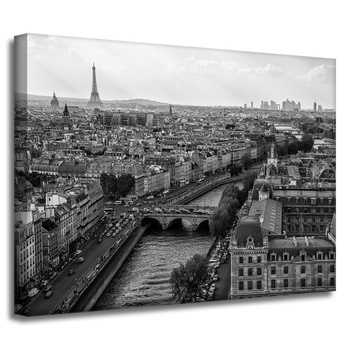 Canvas Print Architecture Paris Black and White 40X30 cm