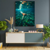 Canvas Print People Ocean Diving 30x40 cm