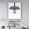 Canvas Print Youth Basketball Basket Black and White 80x120
