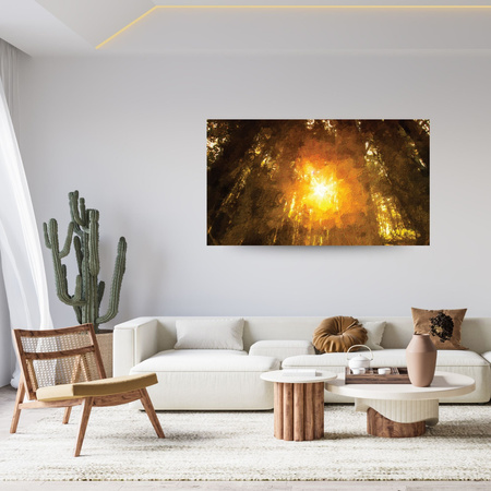Canvas Print Forest in the Sunlight Pastels 100x80 cm