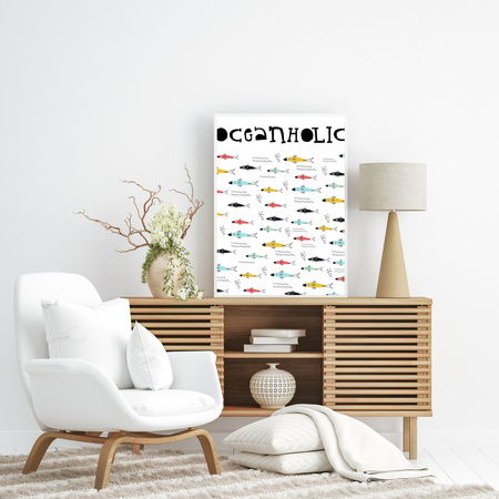 Children's Oceanoholic poster 30X40 cm + gold frame