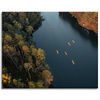 Canvas Print Kayaking Forest River Nature 100x80 cm
