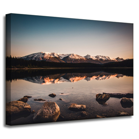 Canvas Print Nature Landscape Mountains Lake 40x30 cm