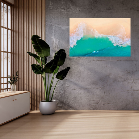 Canvas Print Waves Water Shore Sand 100x80 cm