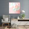 Canvas Print Balloons Pink Blue 90x90