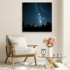 Canvas Print Space Night Forest Nebula 90x90