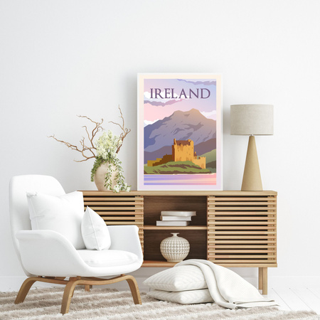 Country of Ireland poster 40X50 cm + gold frame