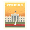 Poster of the City of Washington 40X50 cm + gold frame