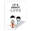 Children's poster It's about love 30X40 cm