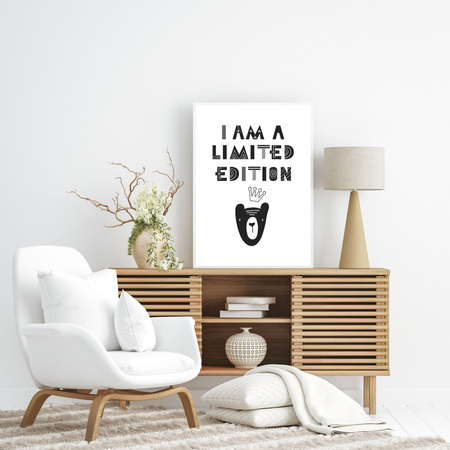 Children's poster I am a limited edition 40X50 cm + gold frame