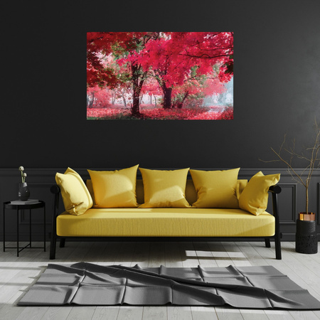 Canvas Print Pink Tree Leaves Art 100x80 cm