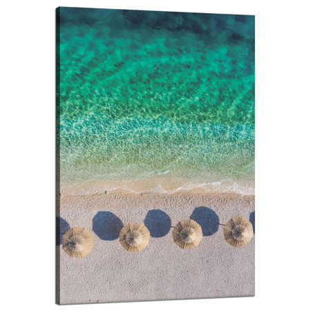 Canvas Print Beach Rest Holidays Water Waves 80x120 cm