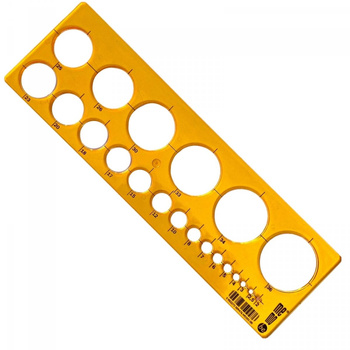 Template for drawing circles 2-36 mm MPINK MSO-2-36