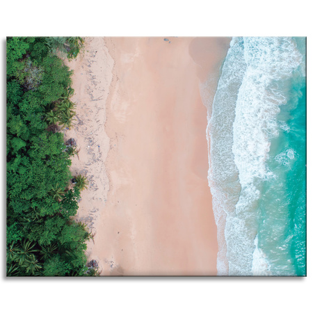 Canvas Print Trees Water Shore Ocean Waves 100x80 cm
